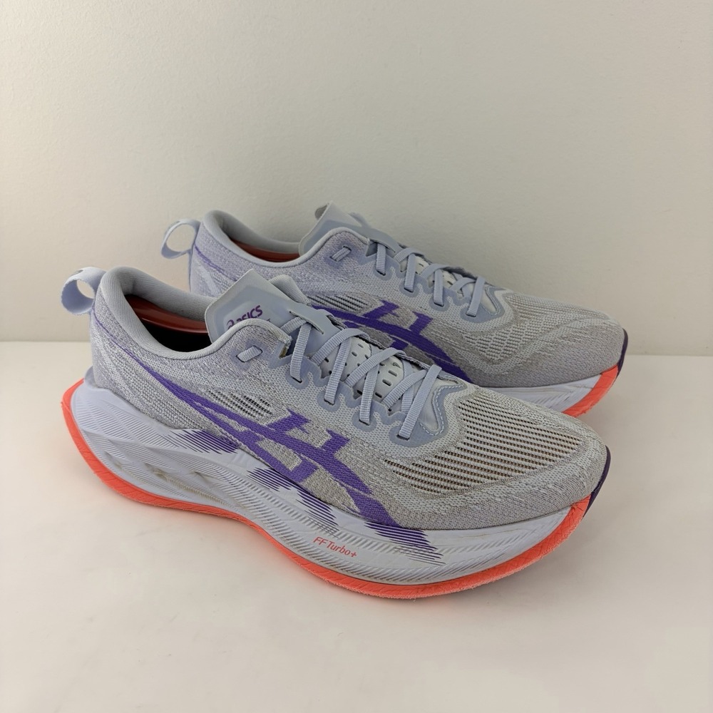 ASICS Superblast 2 Men Running Shoes Light Gray Purple Coral US 9 1013A142 - Picture 1 of 9
